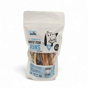 Dehydrated white fish skin