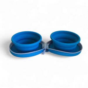 Foldable Double Silicone Bowl with Travel Case Divus